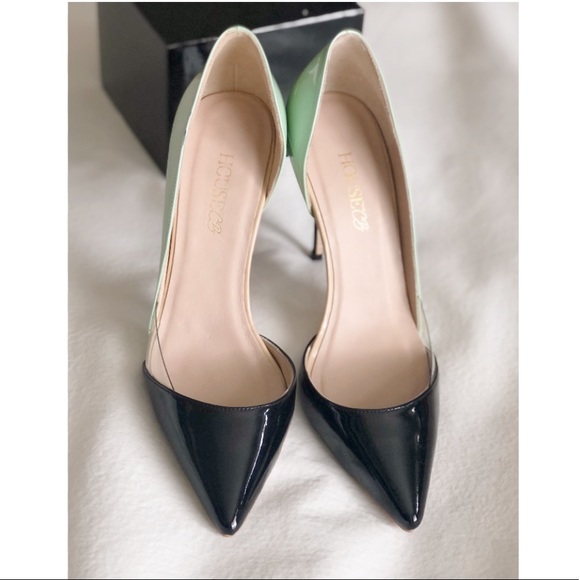 House of CB Roma Stilleto Heels Black/Mint Size: 7 - Picture 4 of 11
